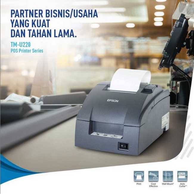 PRINTER EPSON TMU 220A TM U220A TMU220  TMU-220A USB / LAN / SERIAL / PARAREL / AUTO