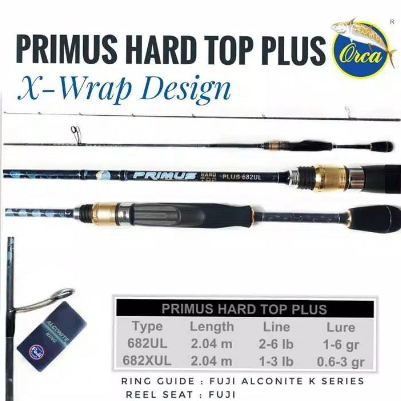 JORAN ULTRALIGHT ORCA PRIMUS HARD TOP PLUS 682XUL 682UL 1-3LB 2-6LB FULL FUJI FUJI