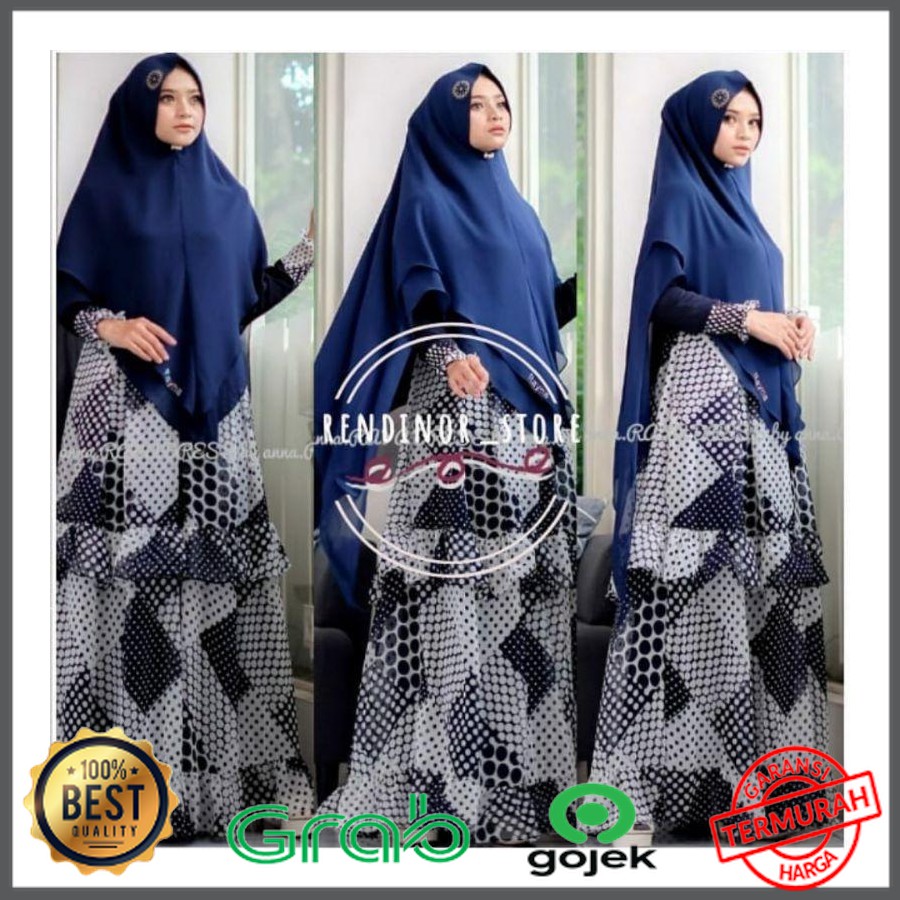 Baju gamis syari  RAYA DRESS BY ANNA Premium