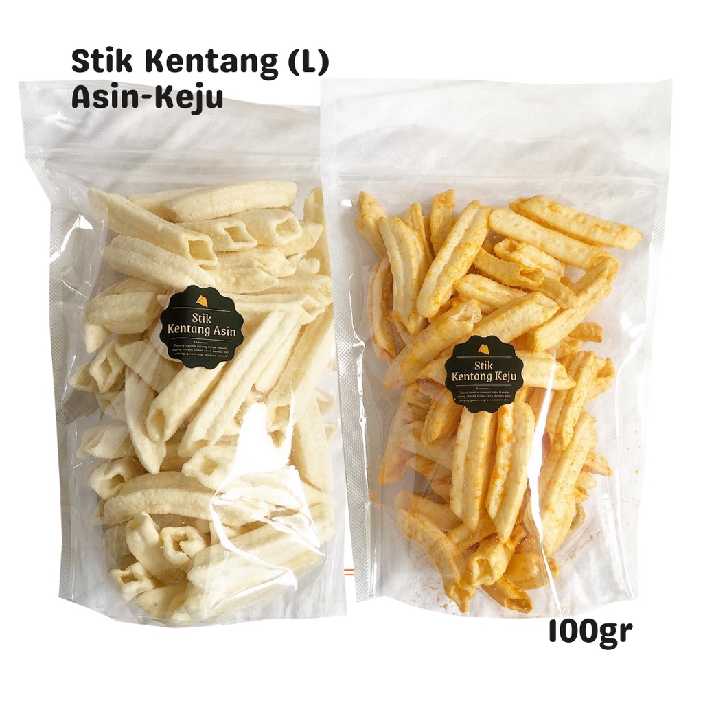 

SNACKS Stik Kentang Asin / Keju (L) 100gr / Snack Cemilan Camilan / Potato Stick