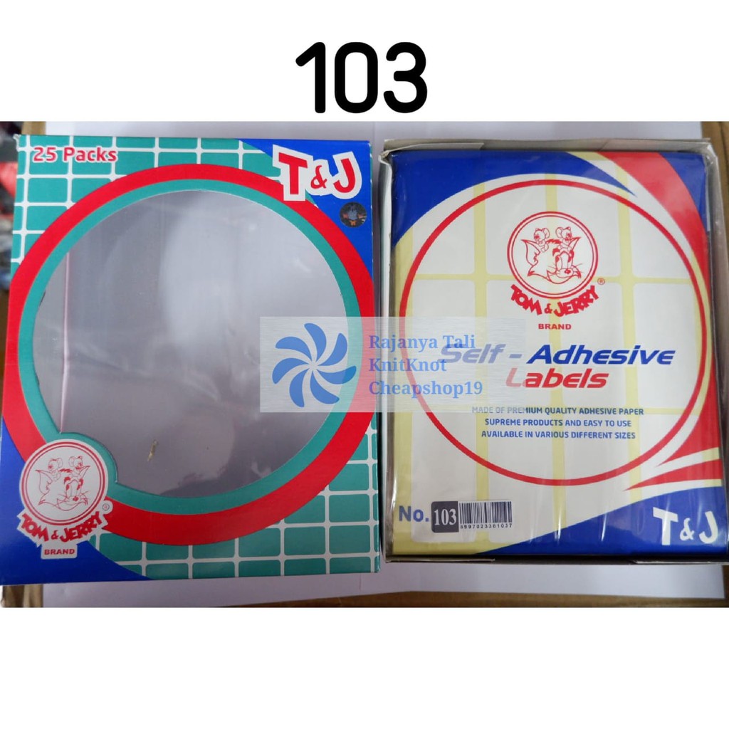 

Kertas Stiker Sticker Label TOM&JERRY No.103 HVS 32 x 64 mm isi 120