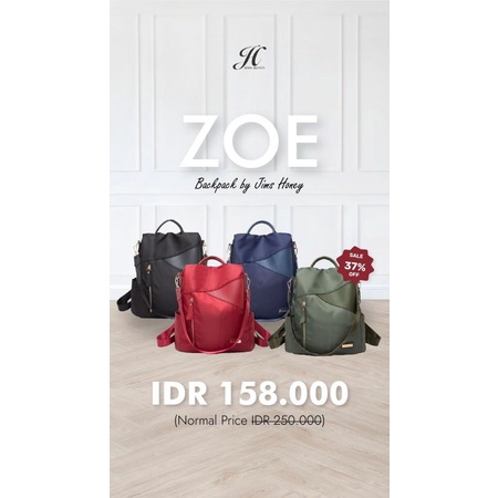 Zoe backpack tas ransel