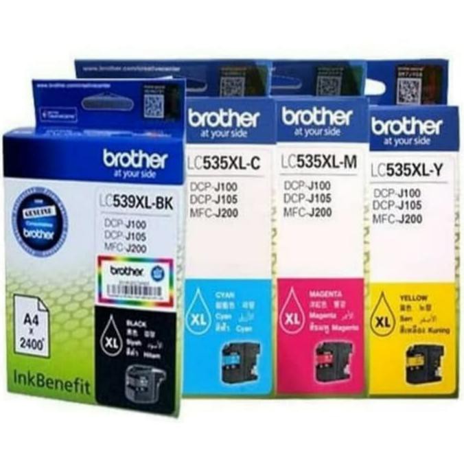 

PAKETAN TINTA BROTHER LC539XL BK + LC535 COLOR ORIGINAL