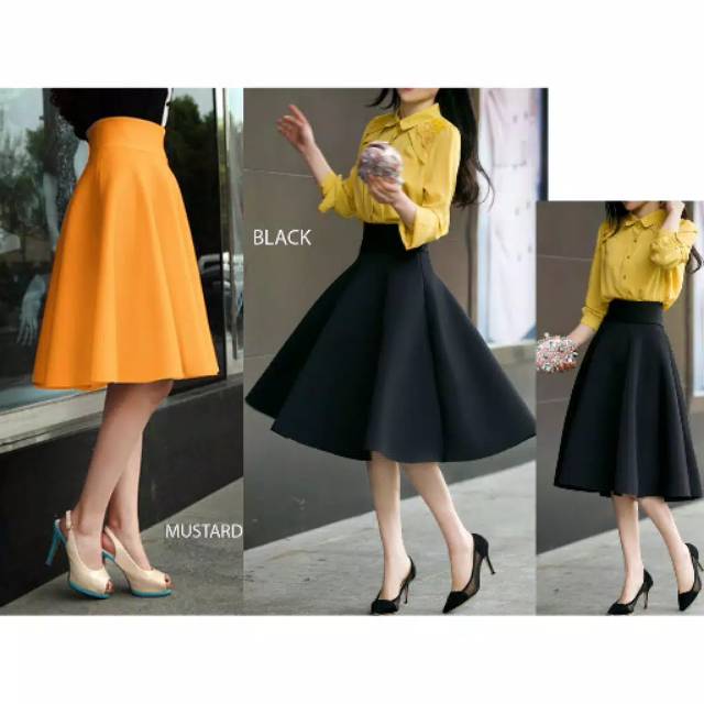 GS-Rok Midi Mayung/Midi Flare Skirt