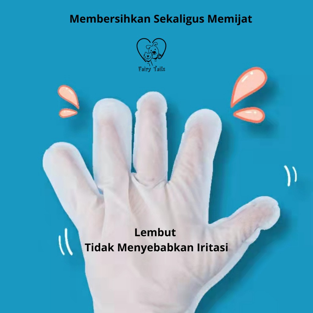 Sarung Tangan Pembersih Spa / Tissue Tisu Basah Untuk Anjing dan Kucing Tanpa Mandi / Pet Spa Cleaning Gloves Grooming Perawatan dan Kebersihan Anabul