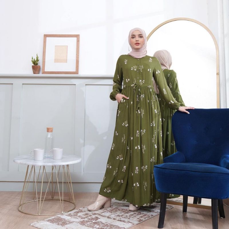 TERMURAH MAHIRA DRESS HUSNA SERUT MAXY