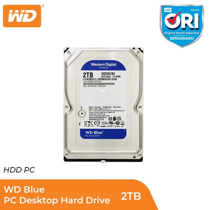 Hardisk PC 2TB WD Blue (WD20EZBX) / Hardisk WD 2TB