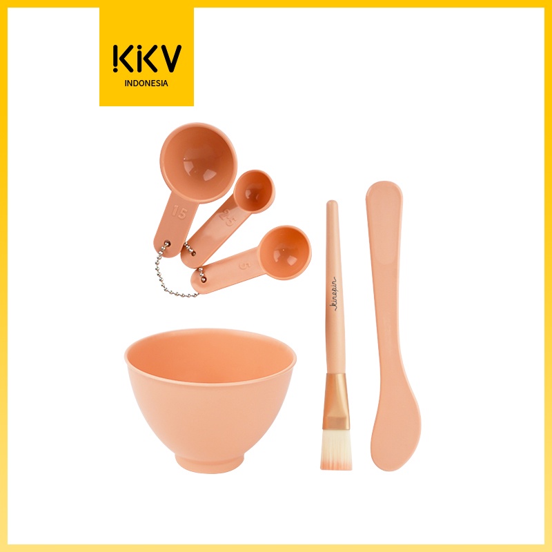 KKV - Today's Elegant Mask Tool Set Peralatan Masker DIY Mangkok Spatula Kuas 6pcs