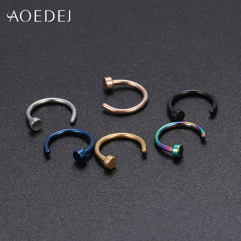 1 Set Anting Tindik Telinga / Alis / Hidung / Bibir Bahan Stainless Steel 316l 16g