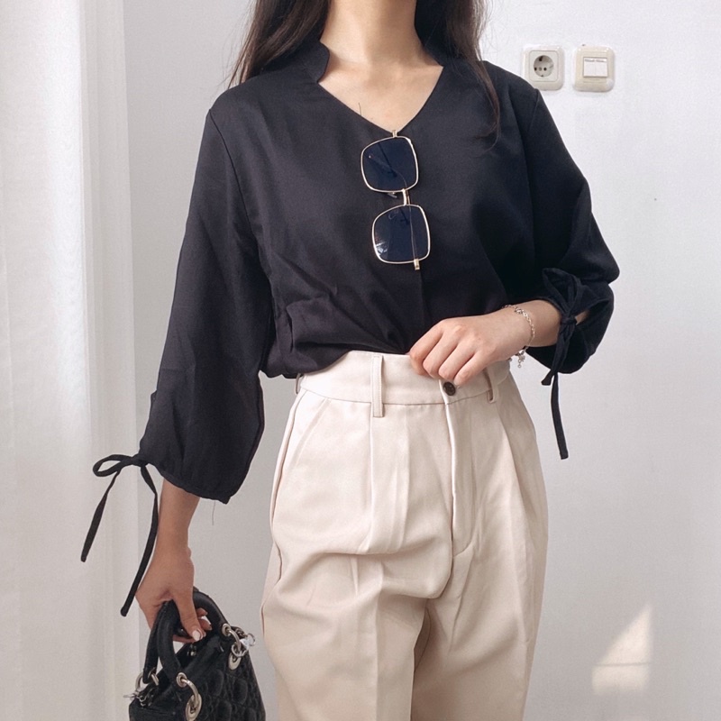 RAYLE Blouse Korea Long Sleeve Tunik Wanita 0286