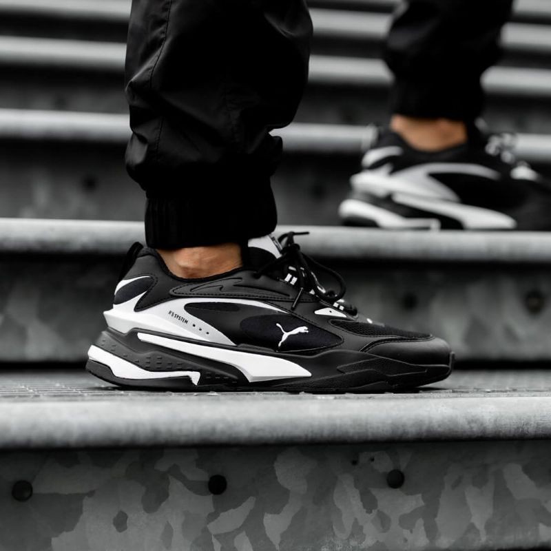 puma rs black white
