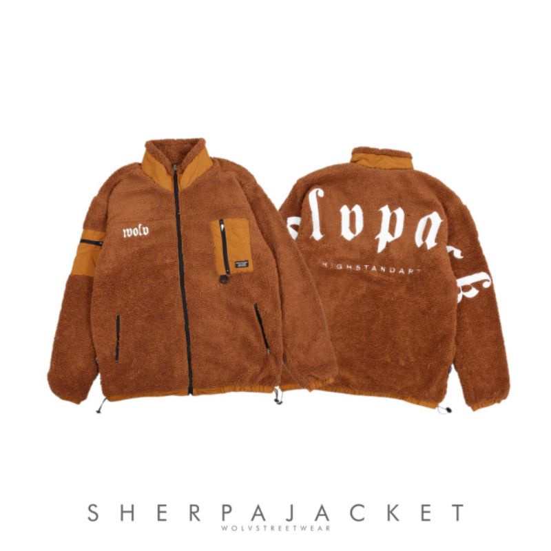 WISDOM.CO | JAKET SHERPA MANTEL MUSIM DINGIN FULL BORDIR | JAKET BULU ORIGINAL WOLV PACK | FLEECE UNISEX