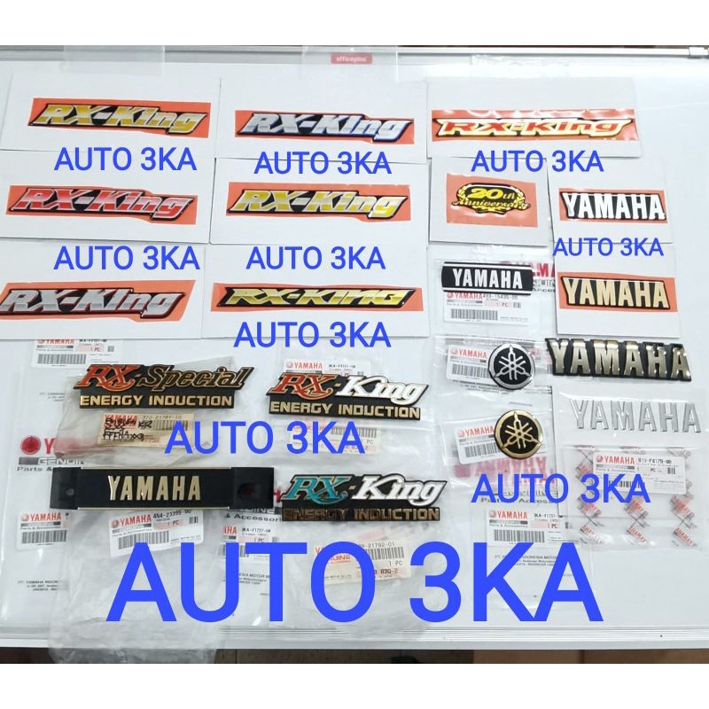 STICKER LOGO EMBLEM YAMAHA RX KING RXKING RXS RX SPECIAL ORI ORIGINAL 3X0-24161-01 3KA-F4161-00 3KA-