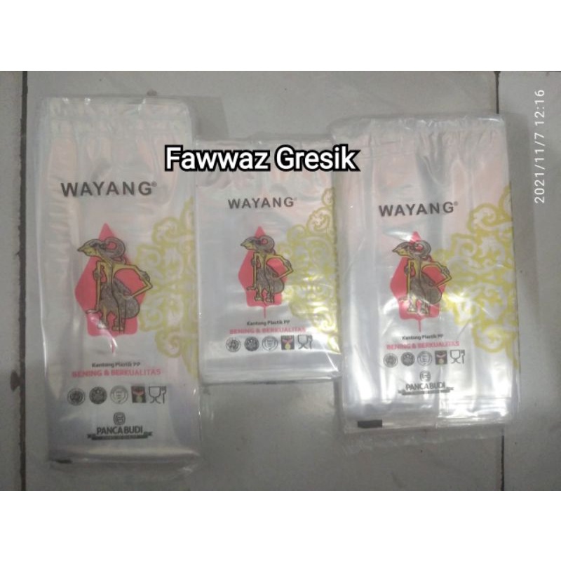 Plastik PP wayang bening tebal 03 Plastik Krupuk Snack Beras Gula Plastik bening 8x13 9x20 10x17 11x22 12x24 15x27 cm