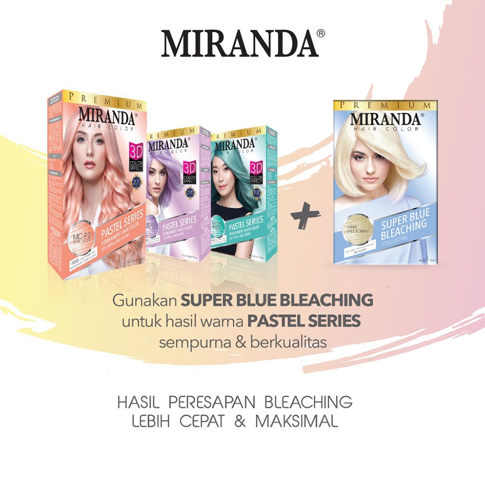 Miranda Hair Color Premium Pastel Series Cat Rambut Permanen 30ml