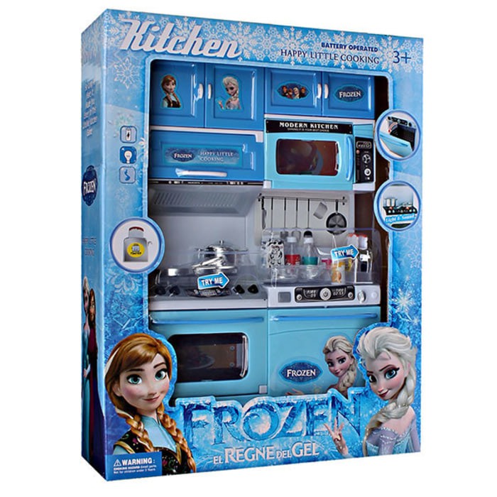  MAINAN  ANAK PEREMPUAN MODERN KITCHEN SET FROZEN  DAPUR 