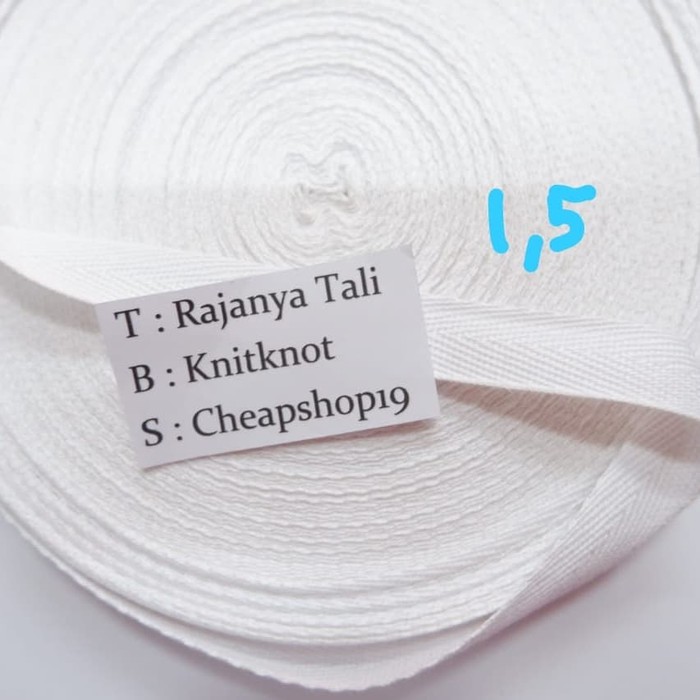 

Pita Katun/Twill tape cotton/label katun 15mm - Mentah Rawhite RJT