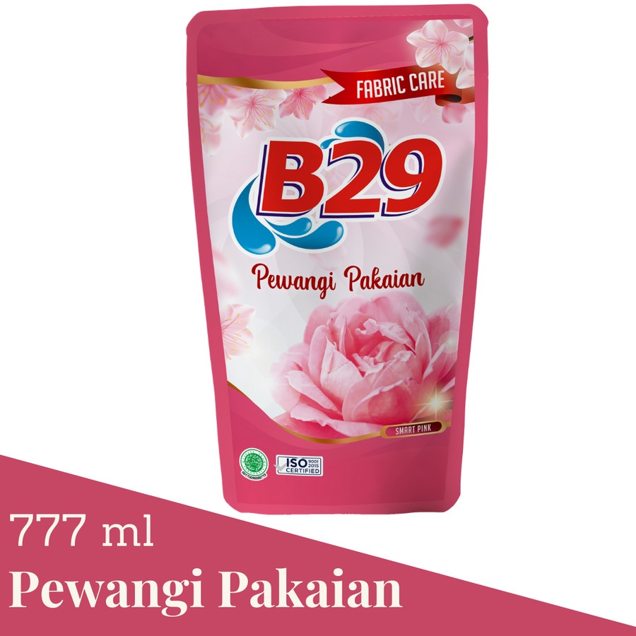 B29 Pewangi Pakaian 777ml dengan Fabric Care Lembut Pink Refill