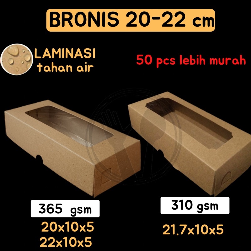 Jual Dus Kue 22x10x5 Packaging Brownies 22 X 10 X 5 Box Brownies Dus