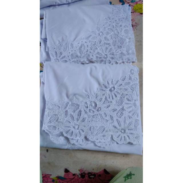 Mukena katun bordir Kerancang langsung padang