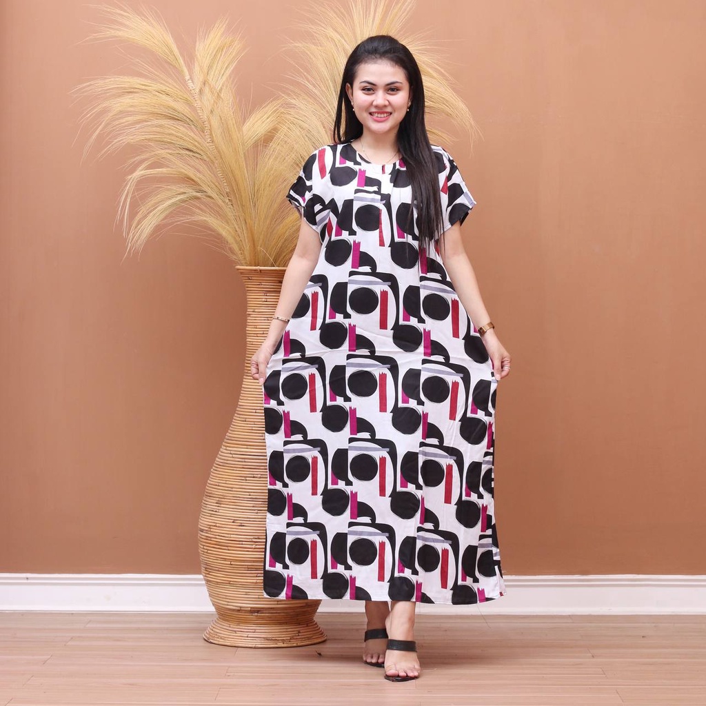 Batik Prass - DASTER RAYON BUSUI HABEL SEMATA KAKI JUMBO-Nirvana Pink