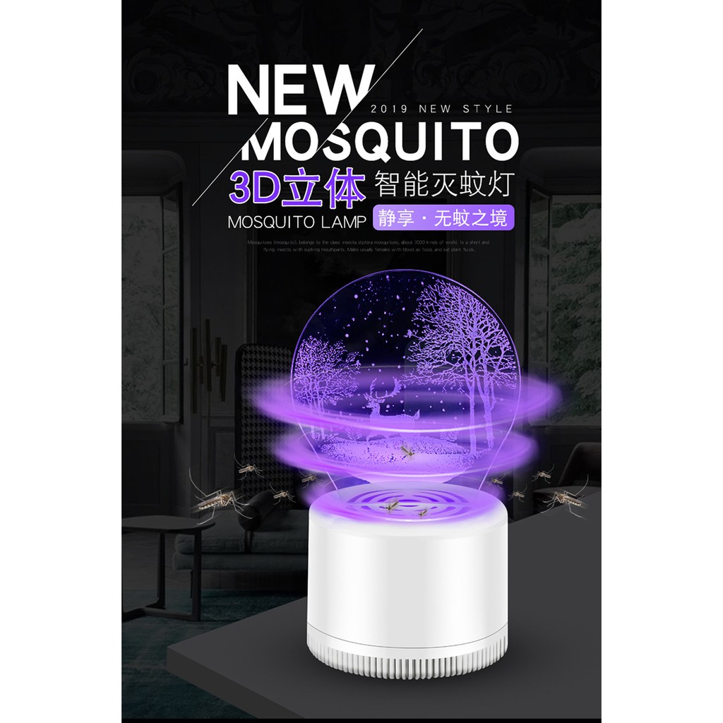 Mosquito Killer 3D Led lamp - Lampu Penangkap nyamuk perangkap trap