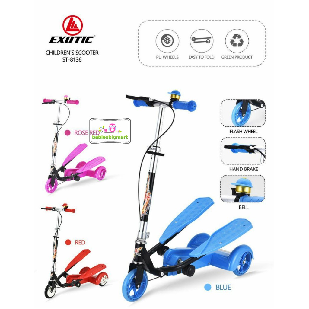 Scooter Exotic ST 8135 ST 8136 Otoped Skuter Lipat Music Anak