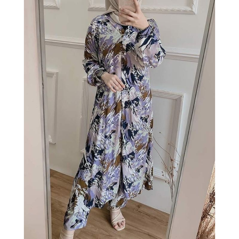 NOBU ONE SET / TUNIK SET / ONE SET KATUN RAYON / GROSIR ONE SET / SETELAN MURAH