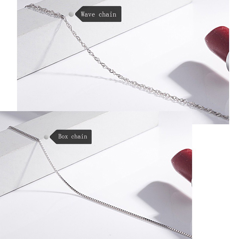 9 gaya Rantai  925 Kalung rantai klavikula wanita Desain Yang Berbeda/Panjang Rantai Tipis Hadiah