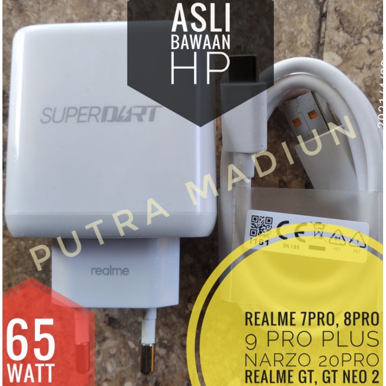 Charger ASLI Original Cabutan Copotan Bawaan hp Realme 7 pro Realme 8 pro Narzo 20 Pro Realme GT neo