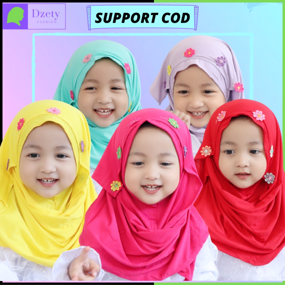 DZETY Jilbab Kerudung Hijab Krudung Anak Bayi Premium Murah Adem Ringan Lembut Nyaman Lucu Umur Usia