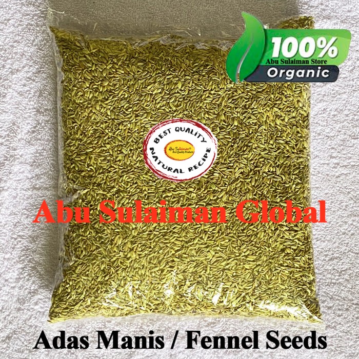 

Adas Manis Utuh 250 G Premium Organik / Fennel Seeds Super Food 250 G