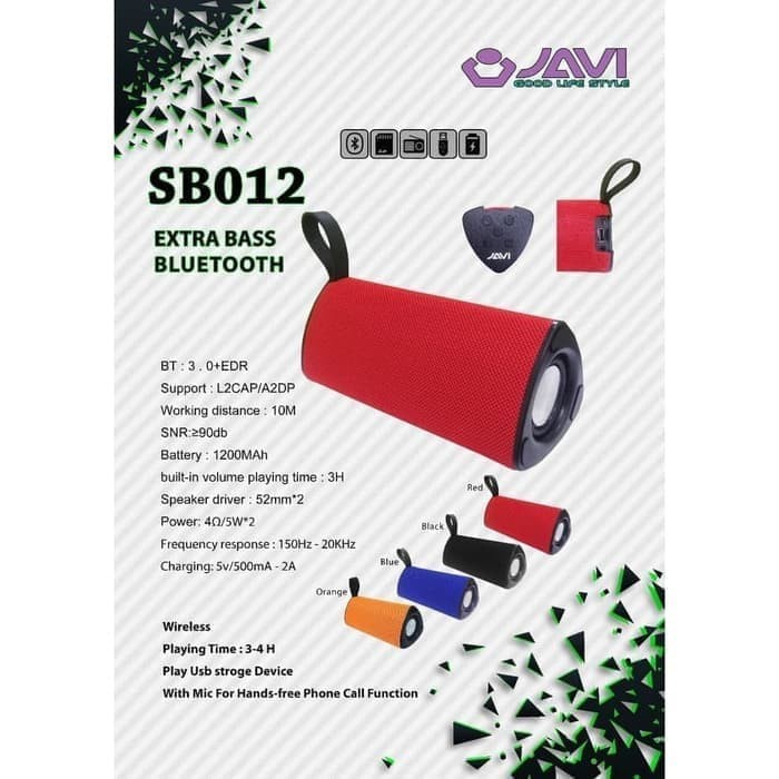 Speaker Portable Bluetooth JAVI SB-012