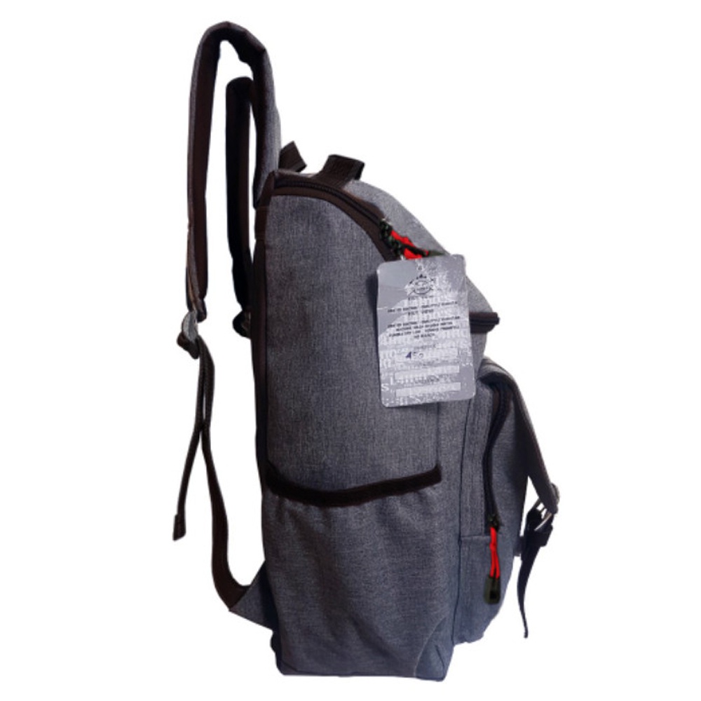 SHOPEE 6.6 SUPER SALE!! Backpack Korean Stayle Pria dan Wanita Ransel Sekolah Kuliah dan Kerja Tas Ransel L-1870 Tas Punggung Model Terbaru - Grey