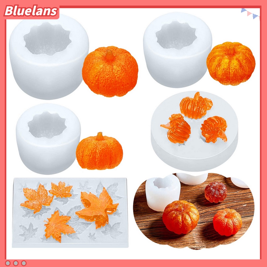 7pcs / Set Cetakan Cupcake Bentuk Daun Maple Anti Lengket Bebas BPA Untuk Halloween Thanksgiving