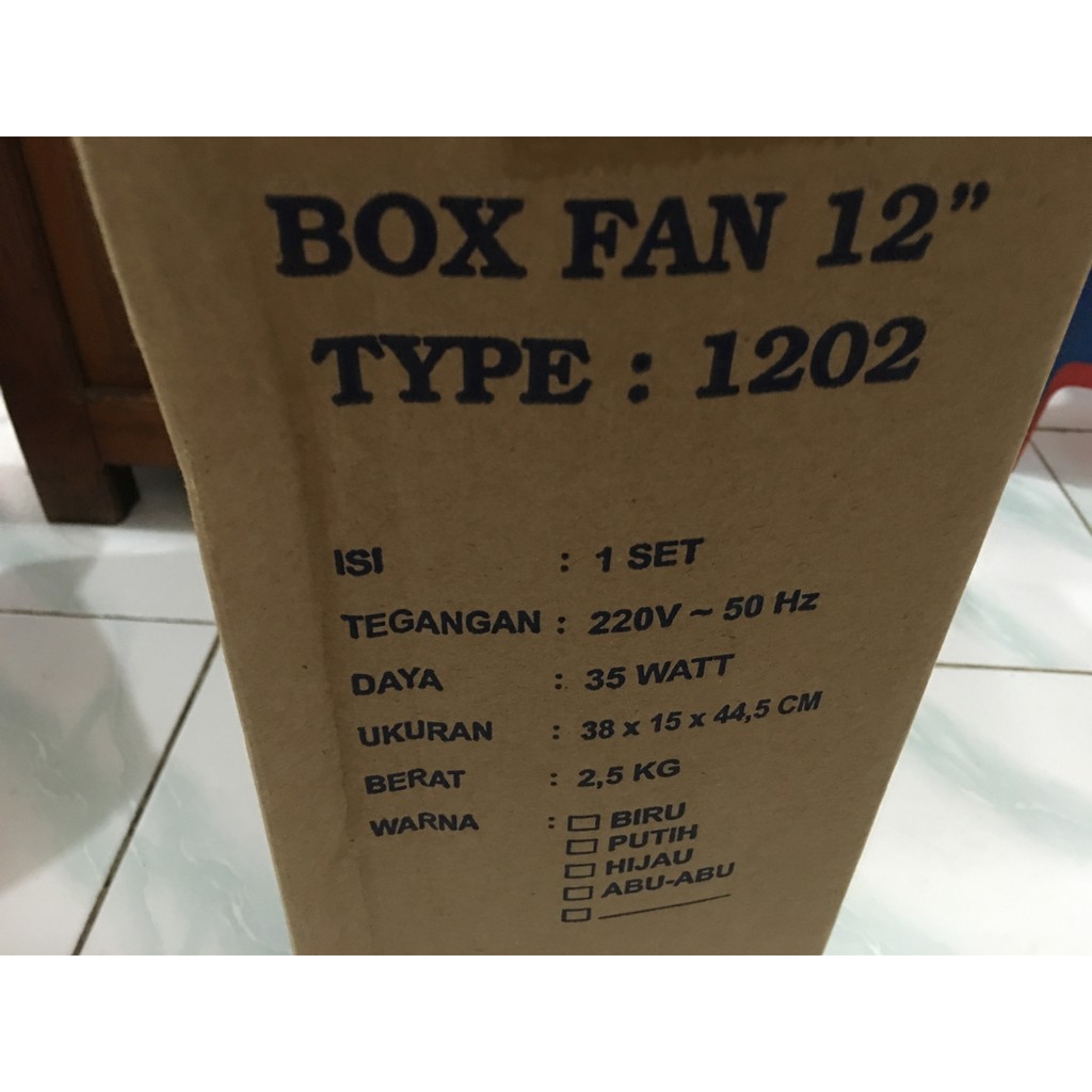 Box Fan / KIPAS MEJA Besar 12inch 12&quot; Murah Berkualitas SNI