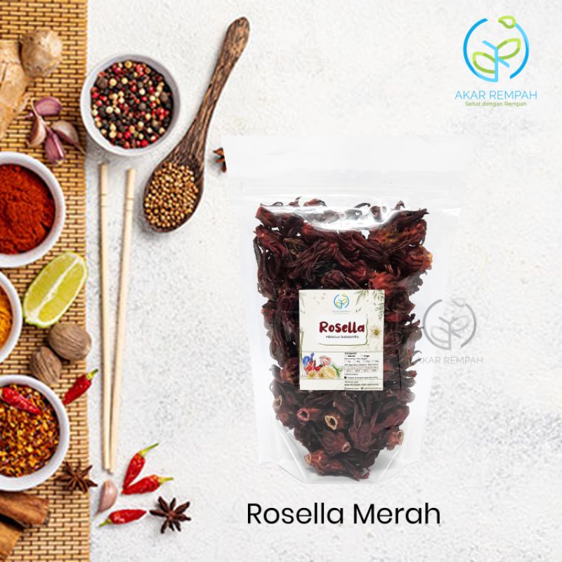 

Bunga Rosella Merah Kering / Teh Bunga Rosela Merah / isikeranjangmu akarrempah