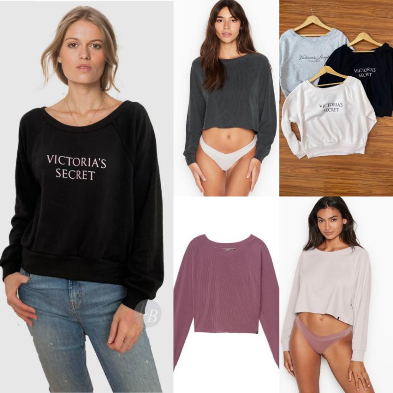Kaos Crop top VS VICTORIAS SECRET Longsleeve / Kaos Sweater Oversize