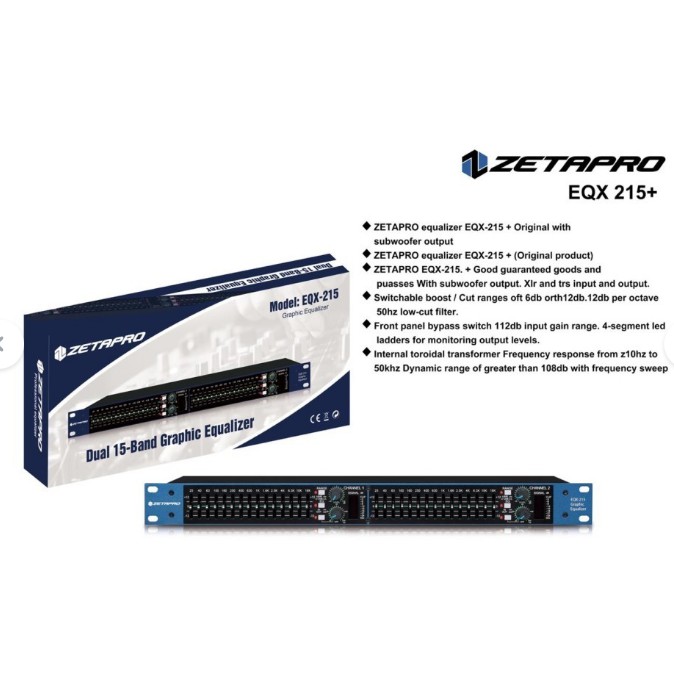 Equalizer ORIGINAL Zetapro EQX215 EQX 215 + SUBWOOFER