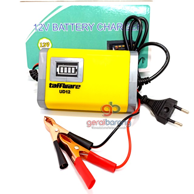 Charger Aki SUNPRO 12V2A 5AH-20H Pengisian Daya Baterai Portable