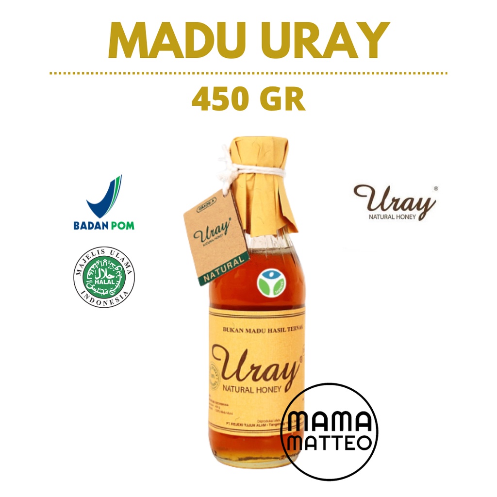 MADU URAY Natural Honey / Madu Murni /  Madu Hutan Asli / Madu Uray Hutan Murni 450gr / URAY BANDUNG