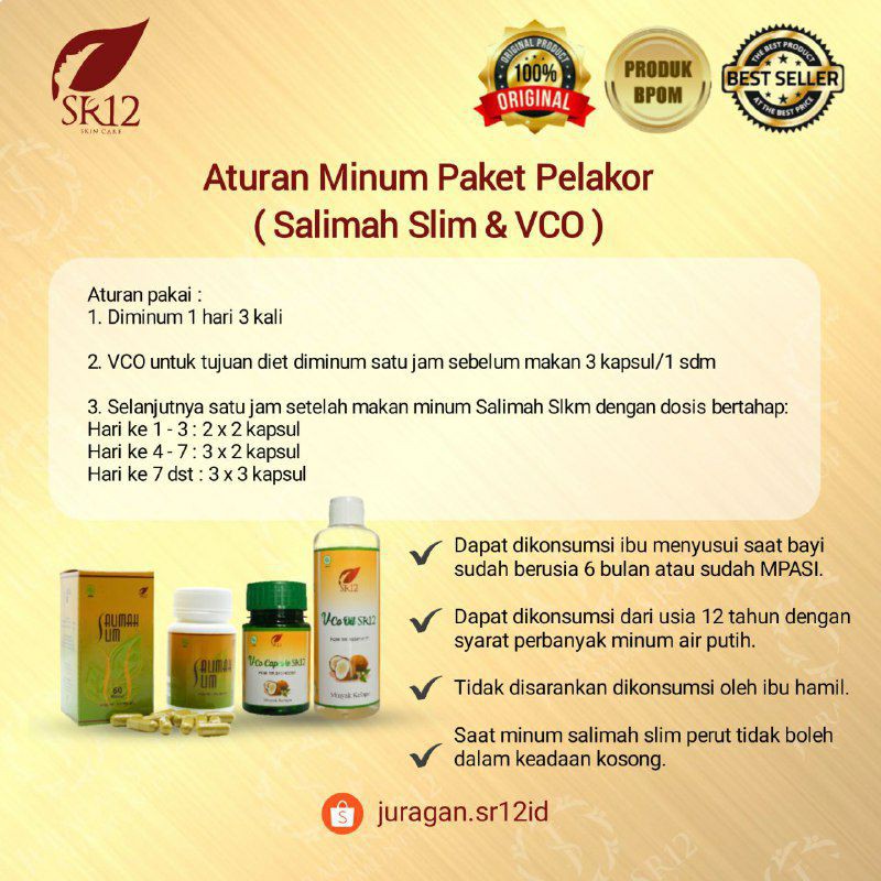 PAKET JOINT MARKETER - SALIMAH SLIM SR12 VICO VCO KAPSUL SR12