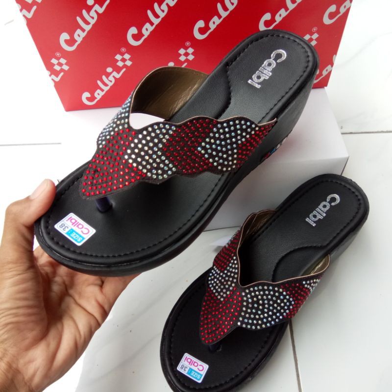 Sandal Wanita Wedges Japit LOS Kepang