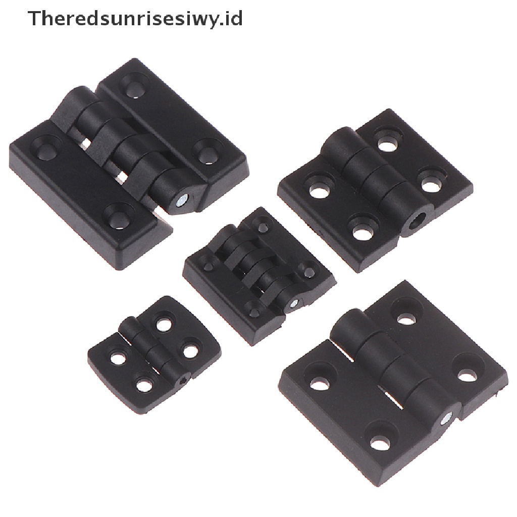 Theredsunrisesiwy.Id 1pc Engsel Pintu Lemari Mini Bahan Plastik Abs Warna Hitam