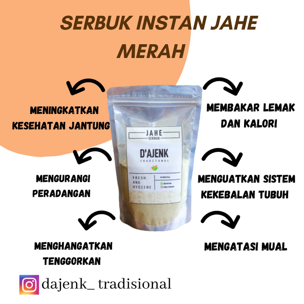 

Serbuk Instan Jahe Merah II 250 Gram