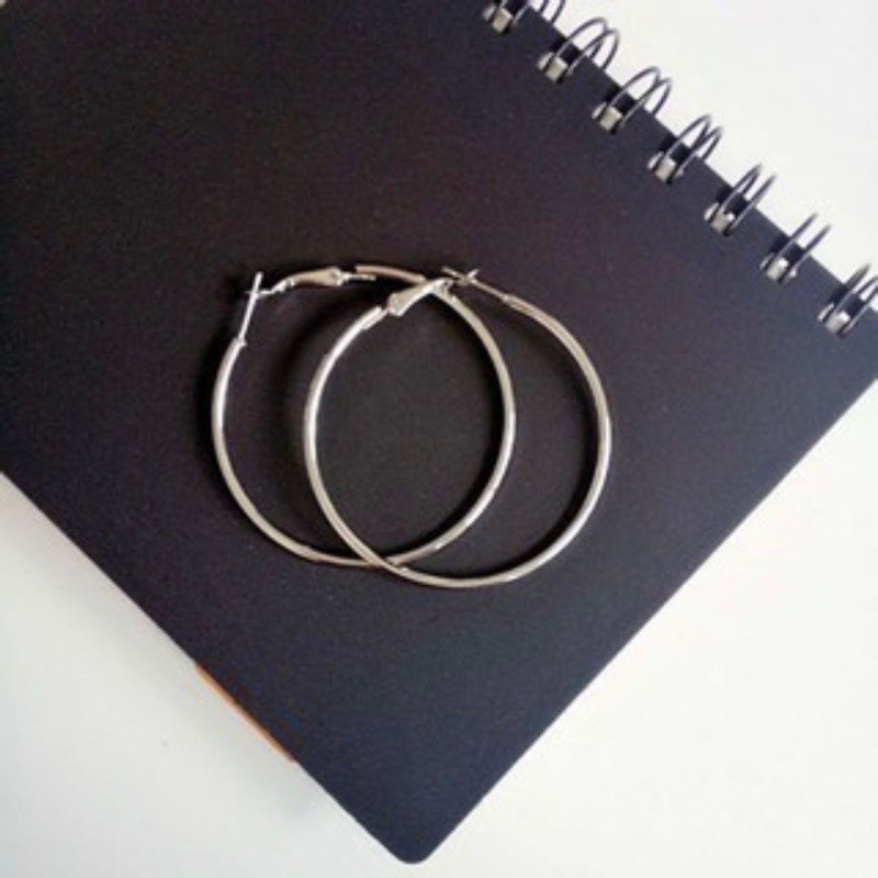 anting hoops ring besar gypsi anting ring besar stainless titanium hos