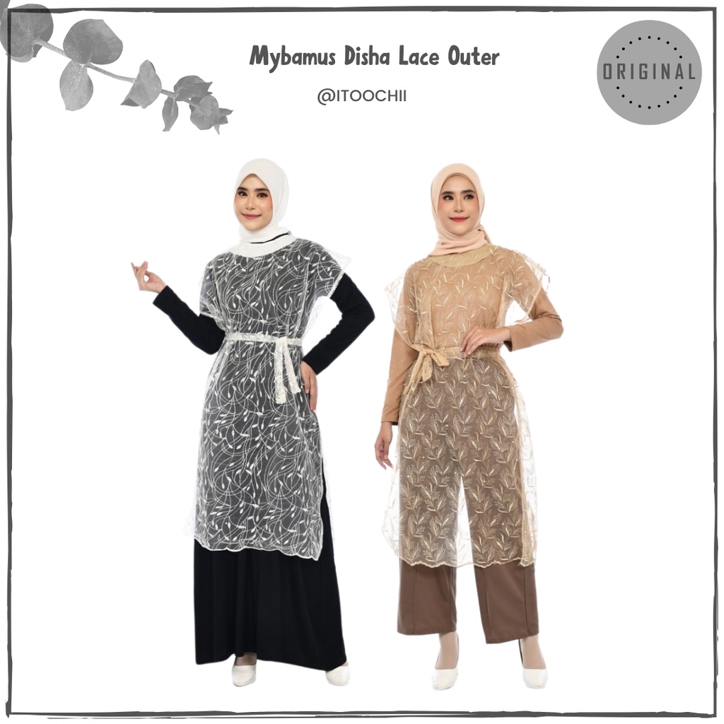 Outer Brukat Panjang Kondangan Mybamus Disha Lace Outer Baju Luaran Brokat