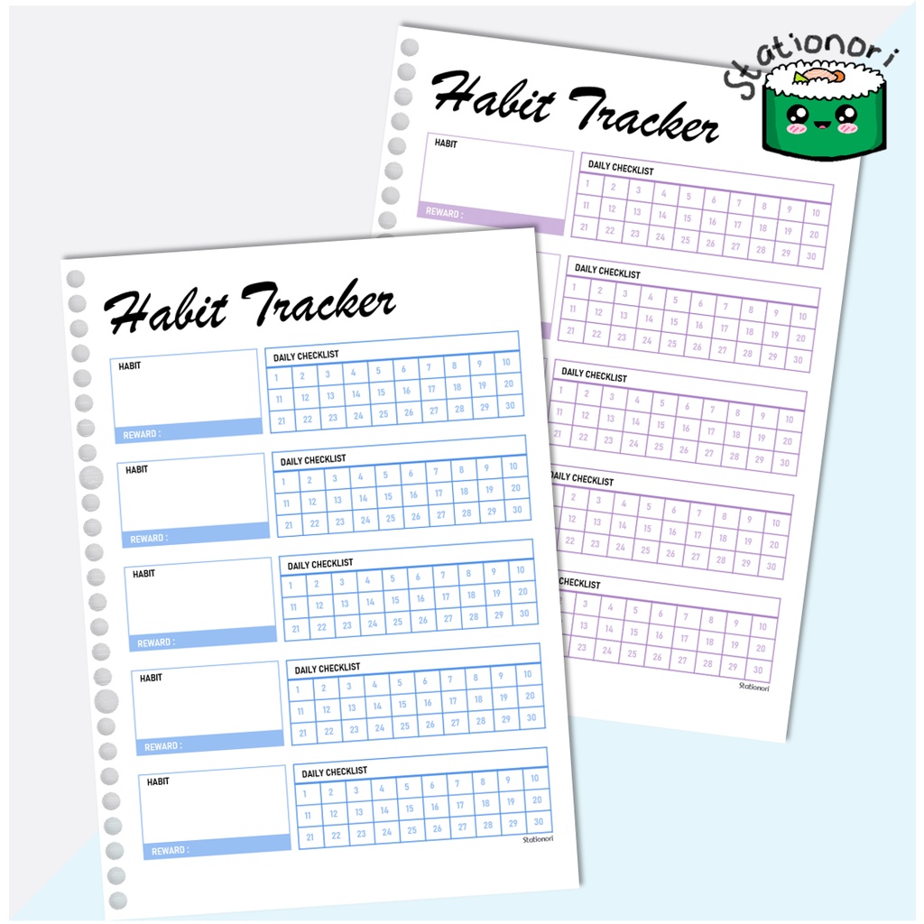 

Habit Tracker (Isi Binder Planner B5 & A5 by Stationori)