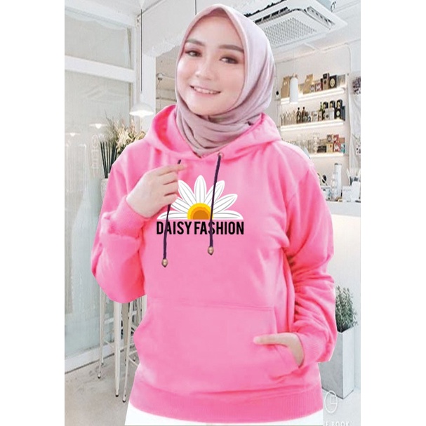 Sweater Hoodie Wanita flowers setengah / Sweater Hoodie Korean Style / Sweater Terbaru 2021 / Sweater Tebal / Sweatshirt Hoodie Wanita