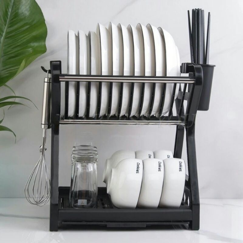 Rak Piring Gelas Pengering Drainer Kitchen Dish Rack 2 Layer myh002